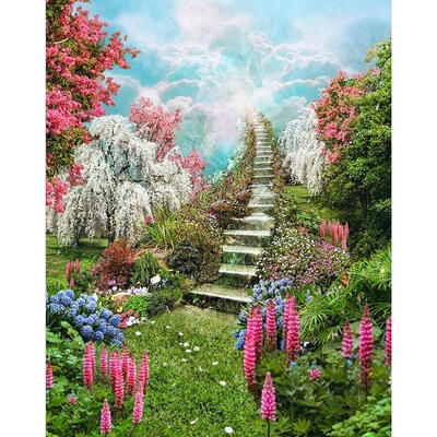 

5D DIY Full Drill Diamond Painting Garden Path Cross Stitch Embroidery Kits