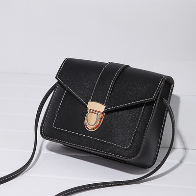

Tailored Women Fashion Pure Color Leather Messenger Shoulder Bag Chest Bag