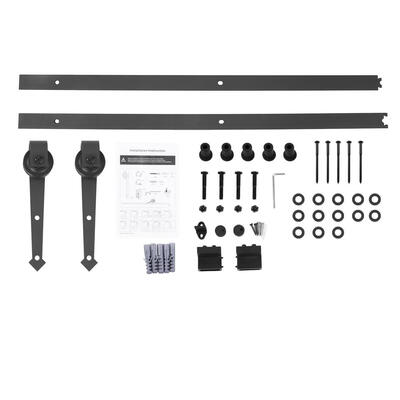 

Greensen 6FT Sliding Barn Door Hardware Roller Track Rail Kit Set for Closet Cabinet