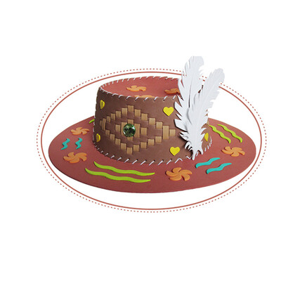 

Tailored Colorful EVA Handmade Hat Kids Learning DIY Early Educational Toy Handicrafts