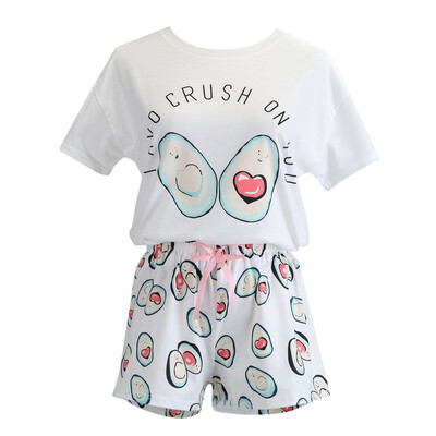 

Roseonmyhand Womens Casual Shorts Short Sleeve T-Shirt Sleepwear Nightwear Set