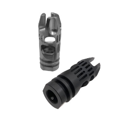 

Tactical Carbon Steel Muzzle Brake for 223 308 Thread 12-28 wCrush Washer Detonating Cap for M4 ar-15