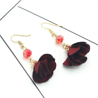 

Olaru Vintage Long Flower Crystal Stud Earrings Fashion Extendy Cute Earring for Women Brincos Drop Shipping Bijoux Female hOT