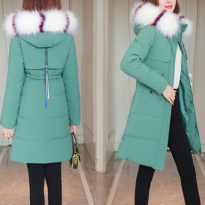 

Tailored Women Winter Warm Coat Hooded Thick Warm Slim Jacket Long Overcoat