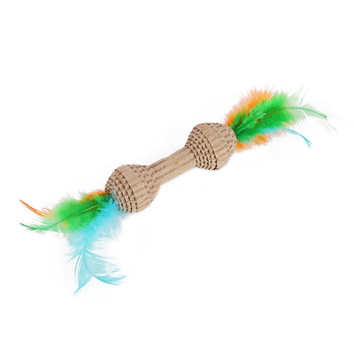 

Corrugated Paper Cat Scratch Scratching Toys interactive With Funny Cat Feather Squeaky Toy Cat Supplies
