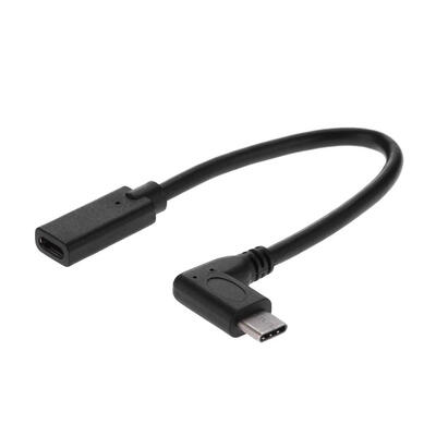 

90 Degree USB-C Type-C Male to Female Straight Extension Data Adapter Cable