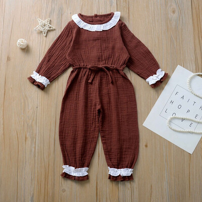 

Toddler Baby Girl Clothes Long Sleeve Romper Jumpsuit Bodysuit Overall Outfit