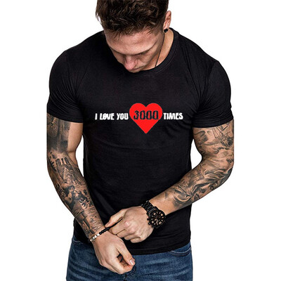

Toponeto Mens Summer Print Round Neck Slim Fit Short Sleeve Top Shirt Blouse Tee