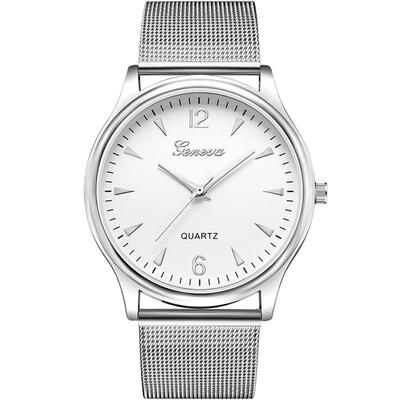 

GENEVA Hot Sale Women Watches Luxury Mesh Band Stainless Steel Quartz Wristwatch Ladies Business Watch Reloj Mujer
