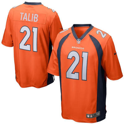 

Mens Football Jersey Denver Broncos Aqib Talib Orange Game Jersey