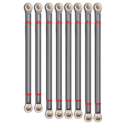 

Tailored 8pcs RC Parst Aluminum Alloy Metal Link Rod Pull Rod Wheelbase For AXIAL SCX10