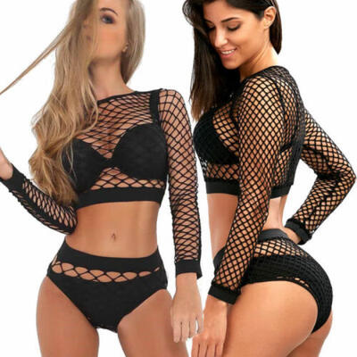 

Sexy Summer Women Bathing Suit Crochet Bikini Cover Up Swimwear Black Beach Wear