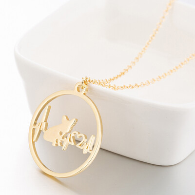 

Fashion Jewelry 1PC Popular Creative Paw Heartbeat Cartoon Dog Pendant Necklace Trendy For Women