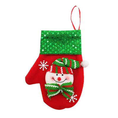 

Christmas Candy Bag Cutlery Bag Glove Shape for Christmas Party Dining Table Decoration