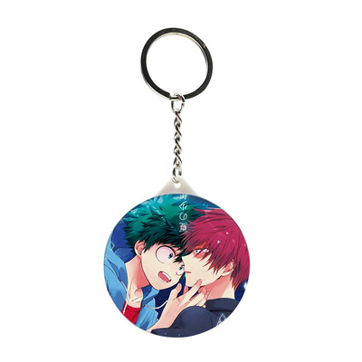 

Fat Bear Anime My Hero Academia Keychain Figure Cartoon Key Chain Keyring With Mirror