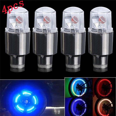 

4pcs Car Motorcycle Wheel Tire Tyre Valve Cap Spoke Neon LED Flash Light Lamp