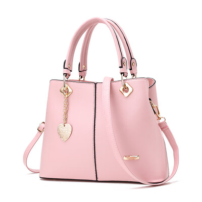 

2019 new European&American big bag new ladies bag big bag PU leather simple shoulder bag handbag
