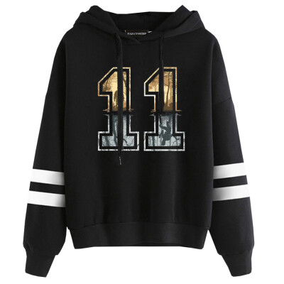 

Herqw61 Womens Stranger Things 3 Netflix Movie Hoodie Hip Hop Fans Stripe Long Sleeve Sweatshirt