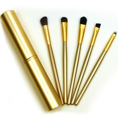 

Toponeto 5Pcs Professional Makeup Eye Eyeshadow Brush Brushes Cosmetic SetRound Tube