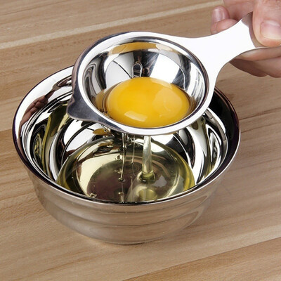 

Portable Food Grade Stainless Steel Egg Yolk Separator Divider Kitchen Gadgets