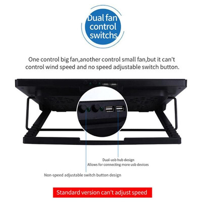 

NUOXI S500 Mute 5 Fans Laptop Cooling Pad Notebook PC USB Cooler Radiator