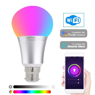 

2196 Smart WIFI LED Bulb WIFI Light RGB Multicolor LED Bulb 9W E2627 Dimmable Light Phone Remote Control Compatible with Alexa Go