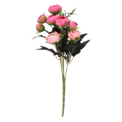 

9 Peonies European Silk Rose Artificial Flower Shooting Prop Table Ornament