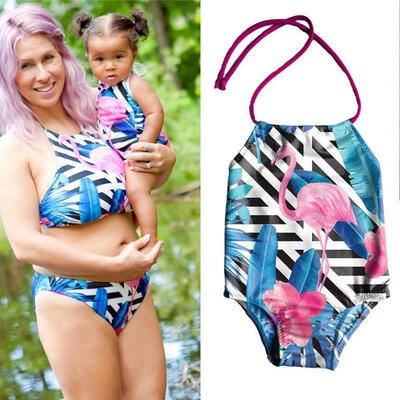 

Kids Baby Girls Cute Flamingo Swimwear Swimsuit Bikini Bathing Beachwear Costume