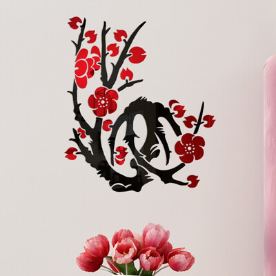

Gobestart 3D Diy Flower Shape Acrylic Wall Sticker Modern Stickers Decoration