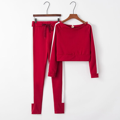 

Tailored Women Solid Color Hooded Sweatshirt&pant Tracksuit Sport Suit