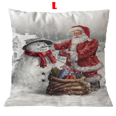 

Tailored Cotton Linen Christmas Pillow Case Sofa Car Throw Cushion Cover Home Decor