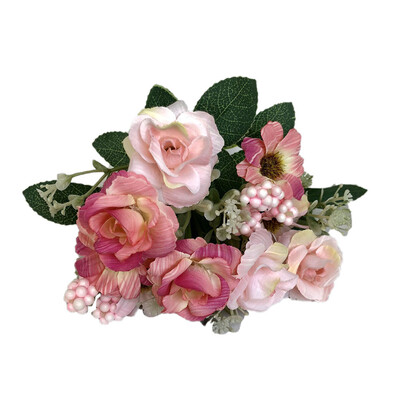 

Gobestart Artificial Fake Western Rose Flower Bridal Bouquet Wedding Party Home Decor