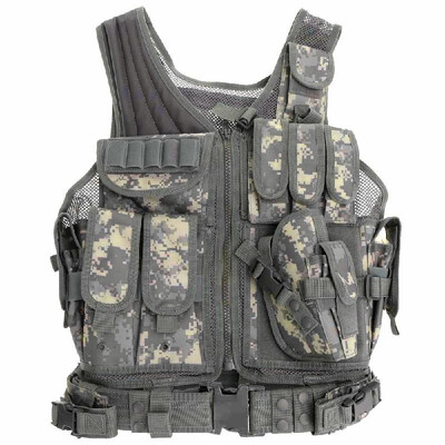 

Lixada Outdoor Military Tactical Army Polyester Airsoft War Game Hunting Vest for Camping Hiking