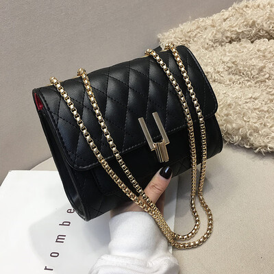

Chic bag female 2019 new wave fashion small fragrance rhombic casual wild chain shoulder slung small square bag