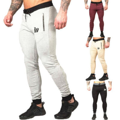 

Mens Sport Pants Long Trousers Tracksuit Gym Fitness Workout Joggers Sweatpants