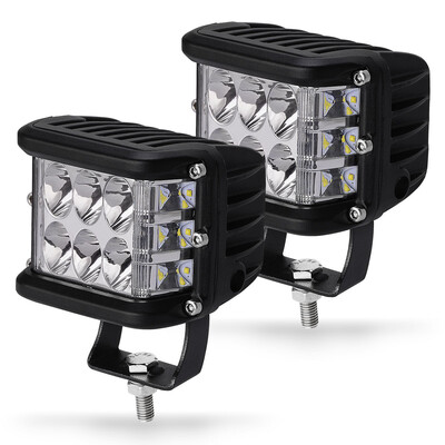 

Pair 4 45W Work Cube Side Shooter LED Light Bar Spot Flood Driving Fog Pod NEW