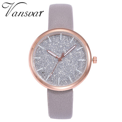 

Vansvar Dropshipping Women Watch Leather Wristwatches Women Dress Ladies Quartz Clock Relogio Feminino 533