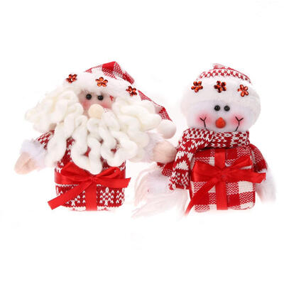 

2PCS New Christmas Santa Claus Ornaments Festival Party Xmas Hanging Decor