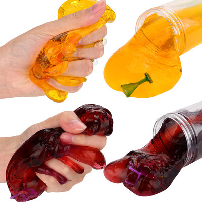 

Siaonvr 500MLCylinder Canned Crysta Jelly Soft Slime Scented Stress Relief Fun Sludg toy