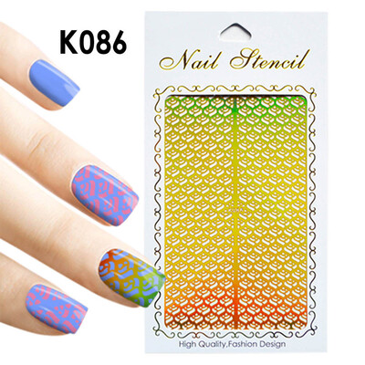 

〖Follure〗1Pc Irregular Hollow Nail Art Vinyls Stencil Stickers Manicure