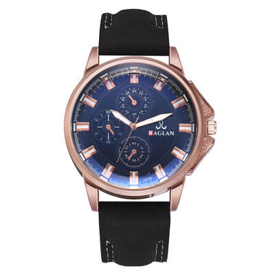 

Luxury Men Watch Casual Business Quartz Watches Mens PU Leather Wristwatch