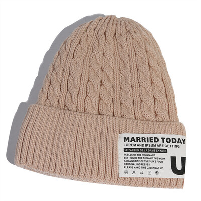 

Woolen hat lady autumn&winter Korean version 100 knitted hats student couples thicken&keep warm cold hats mens tide