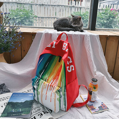 

Bookbag lady ins Fengshiya Korean version of high school campus large capacity backpack tide shoulder bag lady fashion