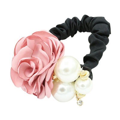 

Hair Accessories Women Flower Pearl Hair Bands Rhinestone Elastic Hair Rope