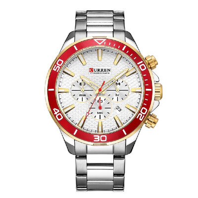 

CURREN 8309 Watch Men Sport Quartz Calendar Day Minute Second Round Dial Wrist Stainless Steel Luminous Pointer Fashion Causal Wat