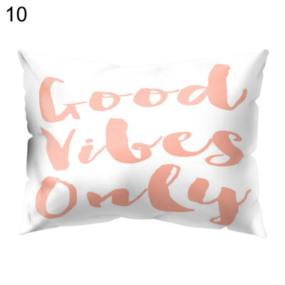 

Unique Letters Print Pillow Case Cushion Cover Sofa Bed Car Cafe Office Decor