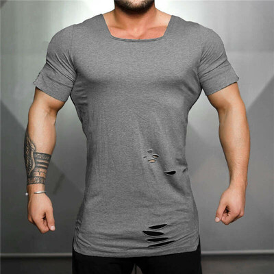 

Fahsion Men Muscle Tank Top Shirts Short Sleeve Gym Tee workout Casual T-Shirt