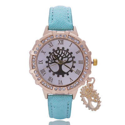 

Life tree pendant belt watch female models Roman scale