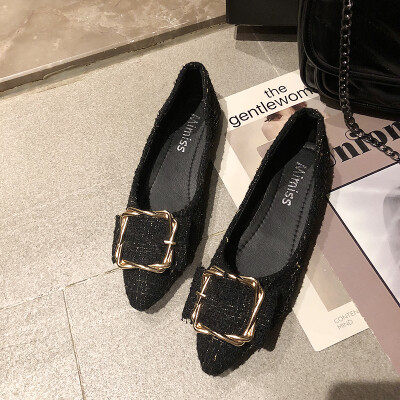 

Pointed Square Head Shallow Potato Shoes Women Spring Korean Version Baitao Flat Bottom Comfortable Potato Shoes Single Shoes