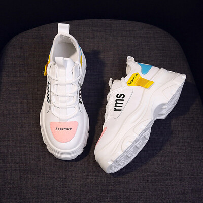 

Ins old tidal shoes female 2019 summer new breathable white autumn shoes wild increase thick platform sports shoes autumn
